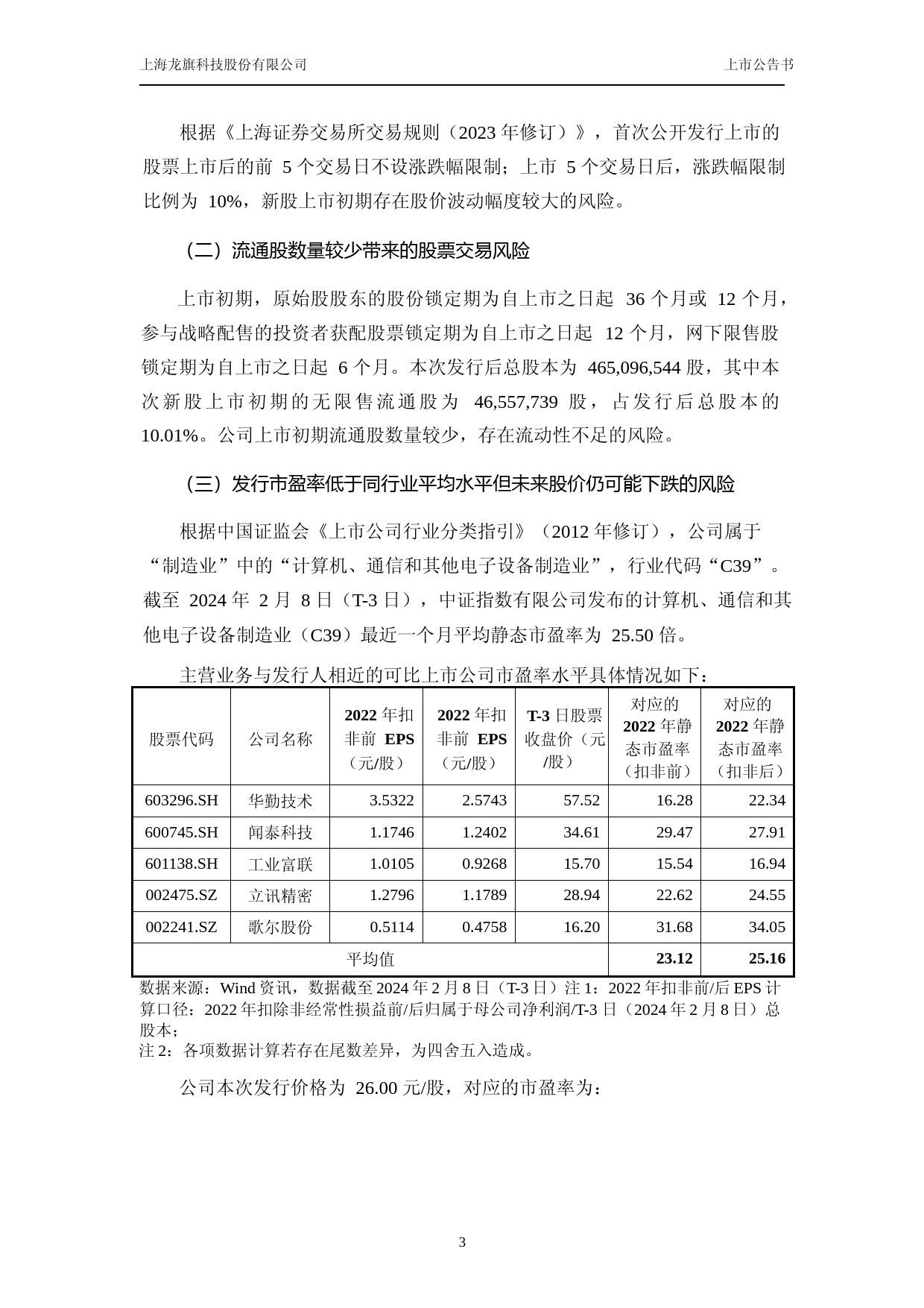 龙旗科技：龙旗科技首次公开发行股票主板上市公告书_第3页