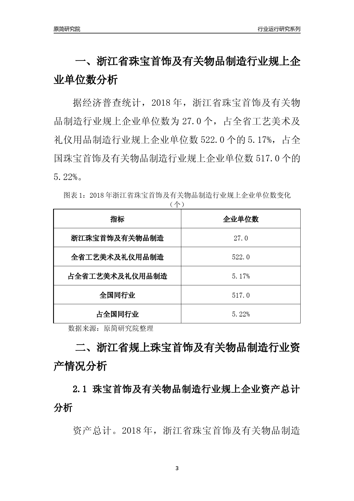 [行业年报]2018年浙江省规模以上珠宝首饰及有关物品制造行业运行及竞争力评级分析报告_第3页