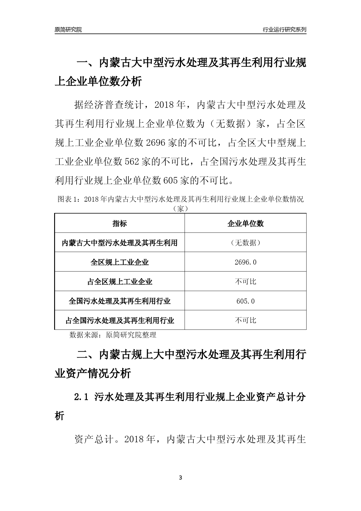 [行业年报]2018年内蒙古规上大中型污水处理及其再生利用行业运行及竞争力评级分析报告_第3页