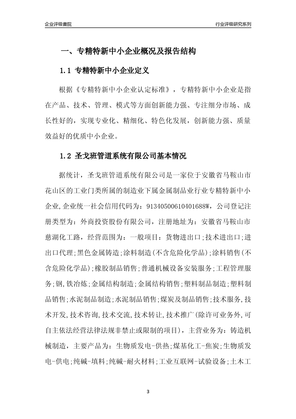 [专精特新]2022年圣戈班管道系统有限公司行业竞争力评级分析报告(2023版)_第3页