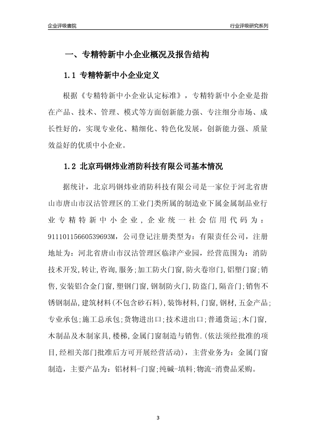 [专精特新]2022年北京玛钢炜业消防科技有限公司行业竞争力评级分析报告(2023版)_第3页