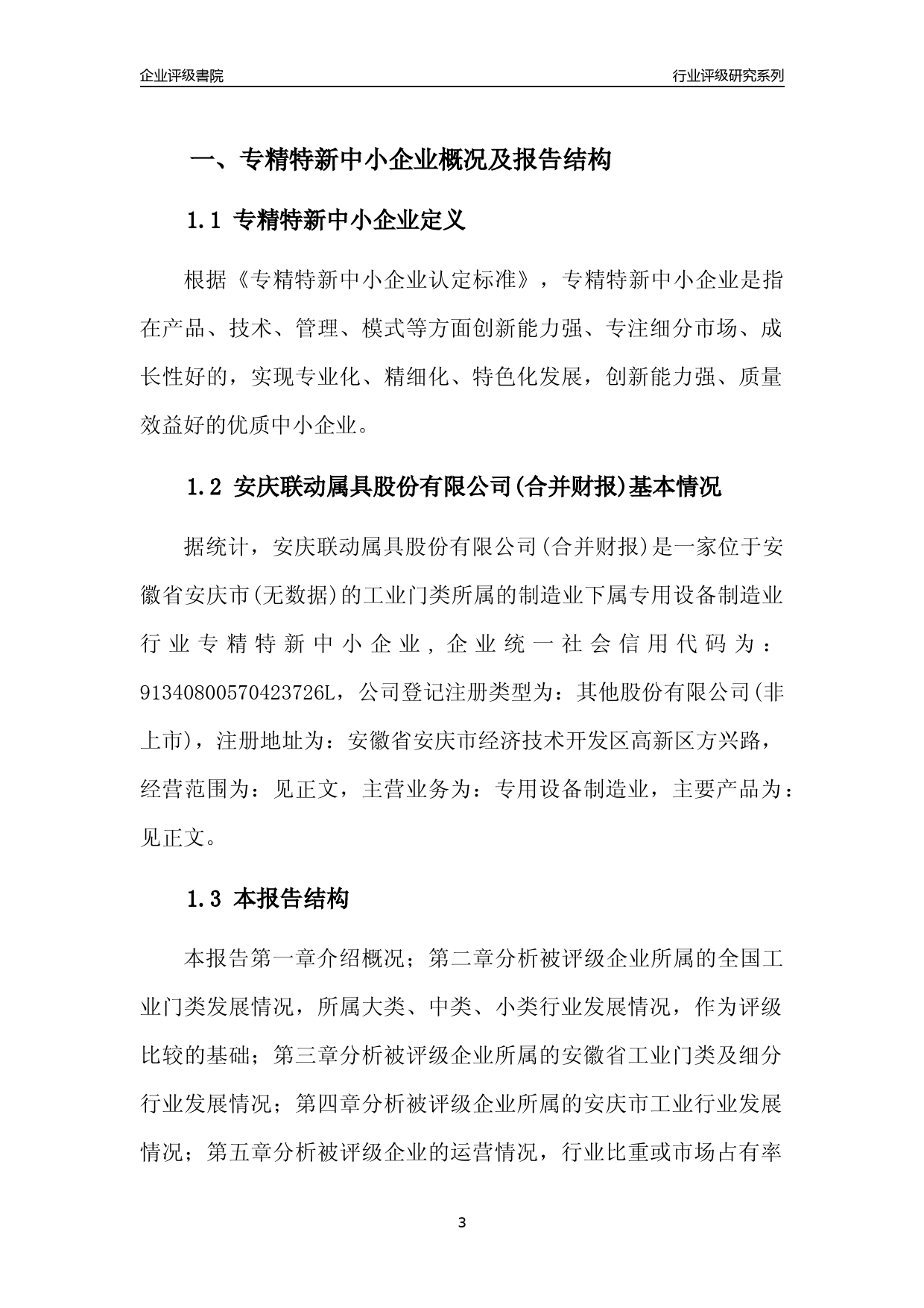 [专精特新]2022年安庆联动属具股份有限公司(合并财报)行业竞争力评级分析报告(2023版)_第3页