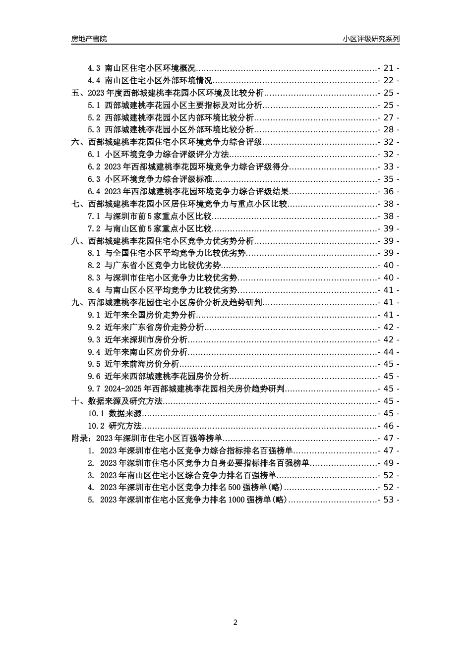 [小区点评]西部城建桃李花园(南山区)小区居住环境竞争力评级及房价趋势分析报告(2024版)_第2页