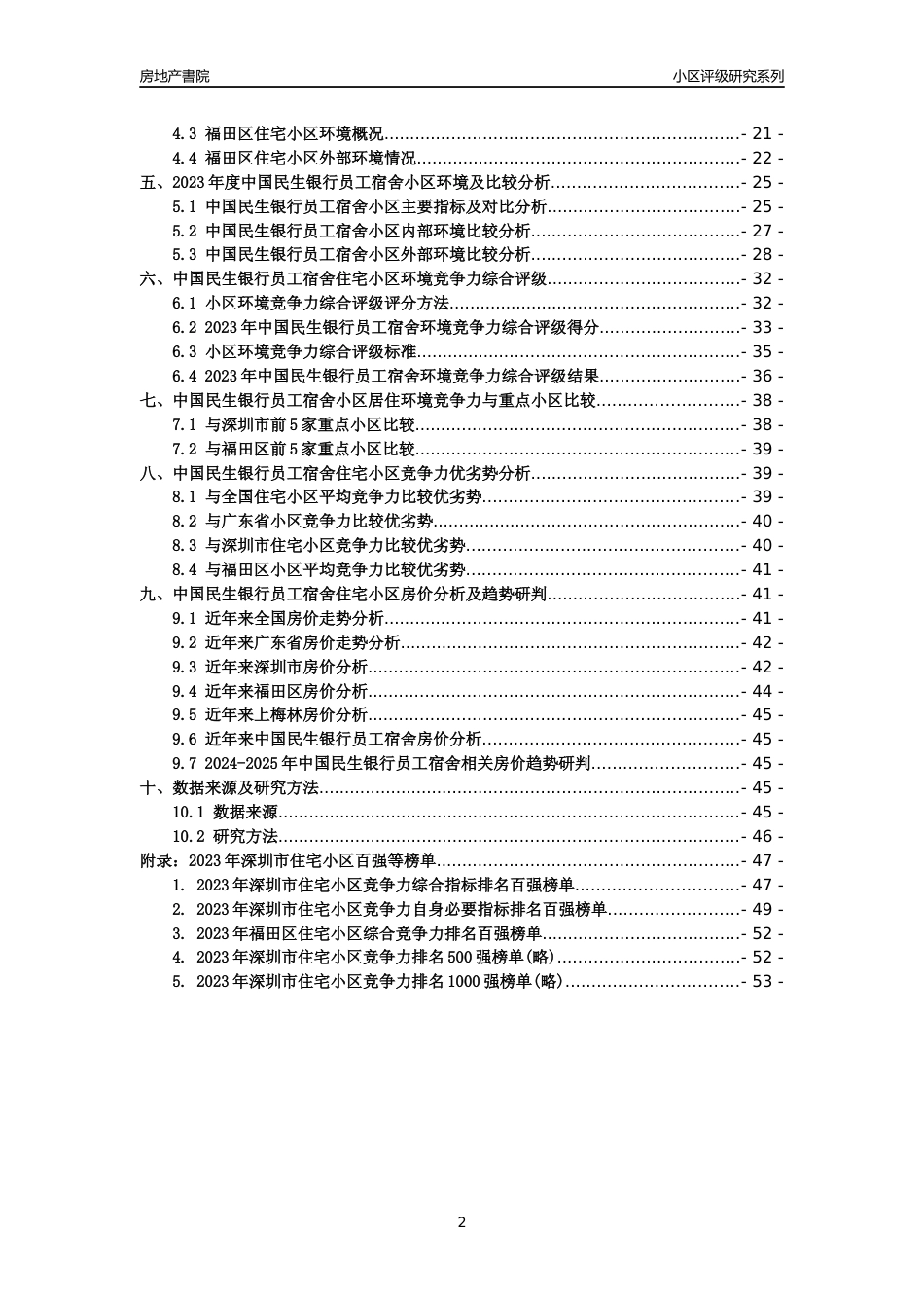 [小区点评]中国民生银行员工宿舍(福田区)小区居住环境竞争力评级及房价趋势分析报告(2024版)_第2页