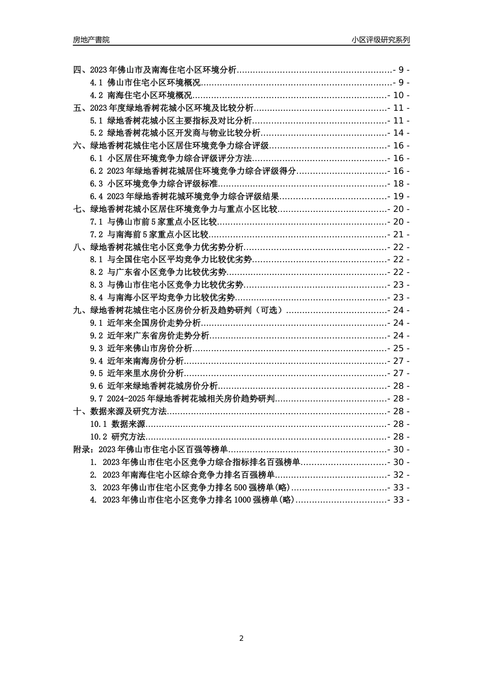 [小区点评]绿地香树花城(佛山南海)小区居住环境竞争力评级及房价趋势分析报告(2024版)_第2页