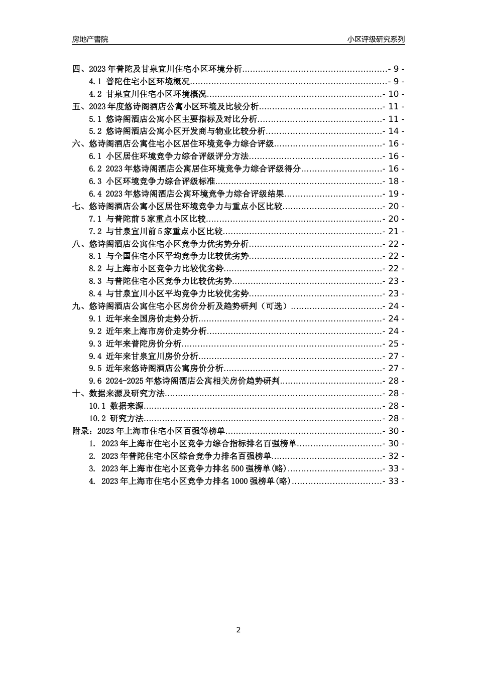 [小区点评]悠诗阁酒店公寓(上海普陀)小区居住环境竞争力评级及房价趋势分析报告(2024版)_第2页