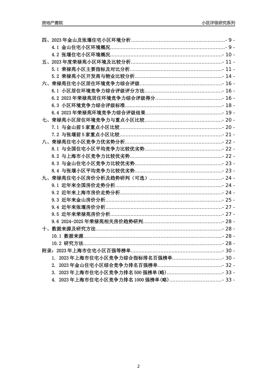 [小区点评]荣禄苑(上海金山)小区居住环境竞争力评级及房价趋势分析报告(2024版)_第2页