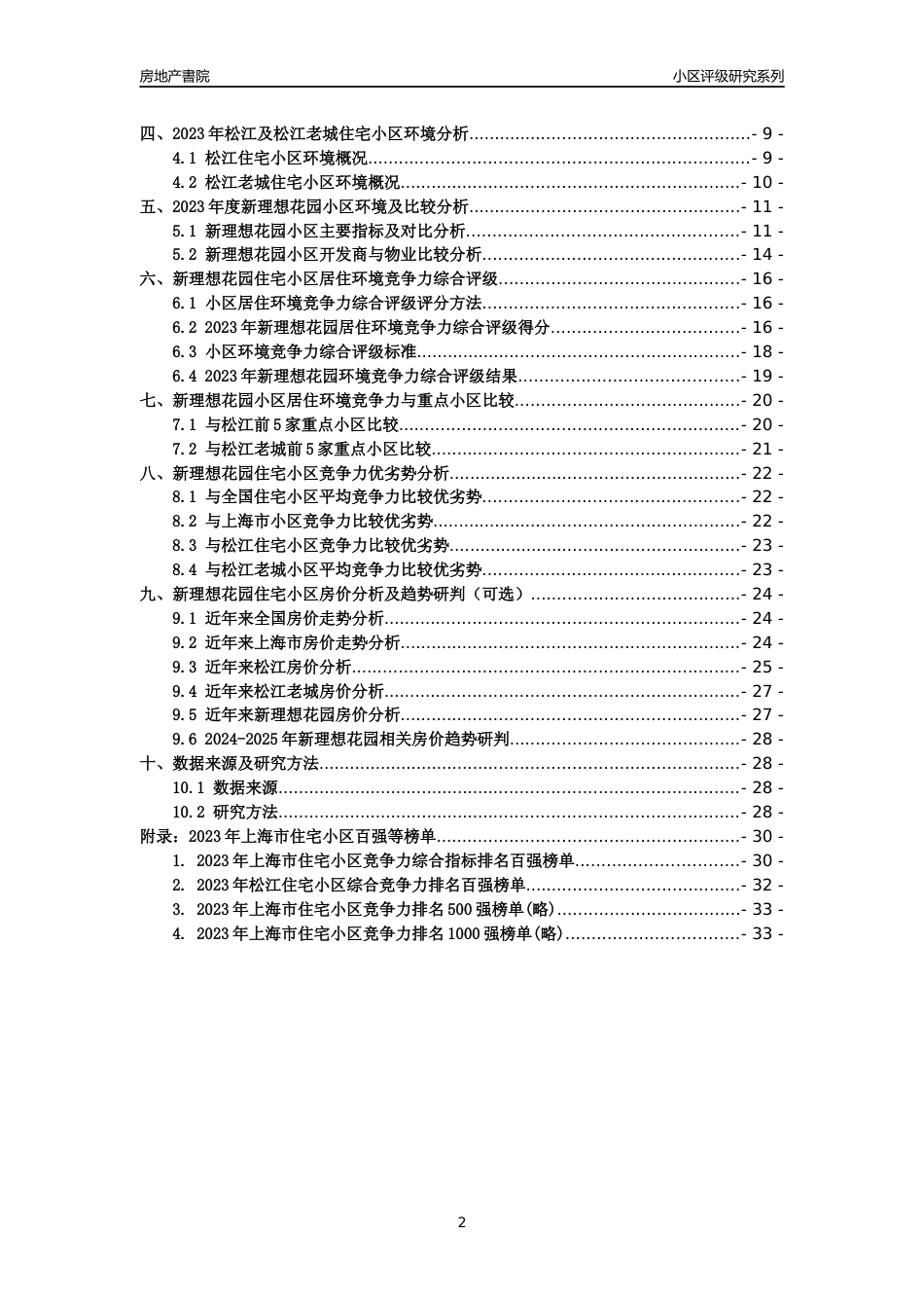 [小区点评]新理想花园(上海松江)小区居住环境竞争力评级及房价趋势分析报告(2024版)_第2页