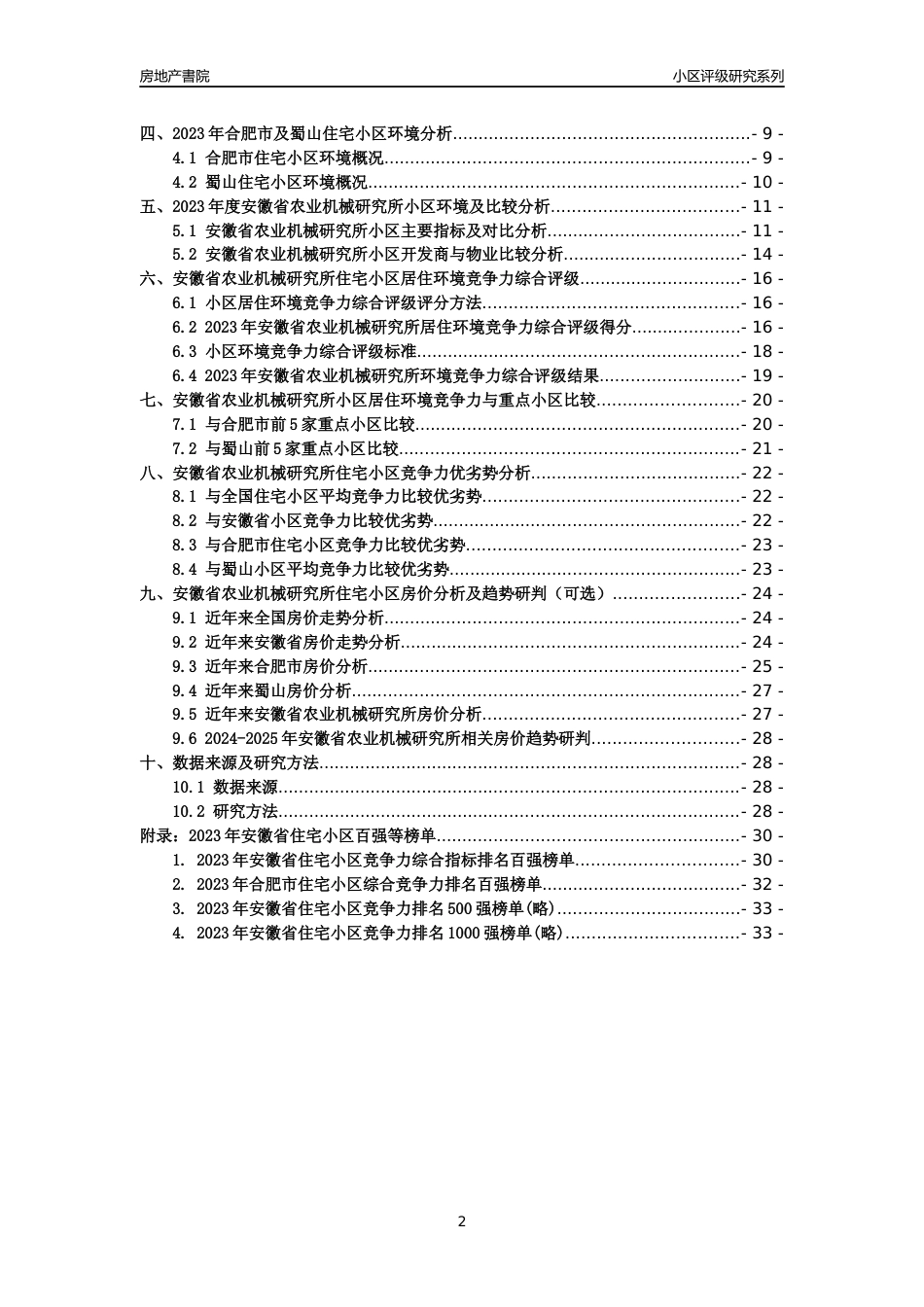 [小区点评]安徽省农业机械研究所(合肥蜀山)小区居住环境竞争力评级及房价趋势分析报告(2024版)_第2页