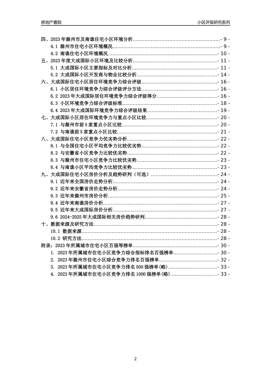 [小区点评]大成国际(滁州南谯)小区居住环境竞争力评级及房价趋势分析报告(2024版)_第2页