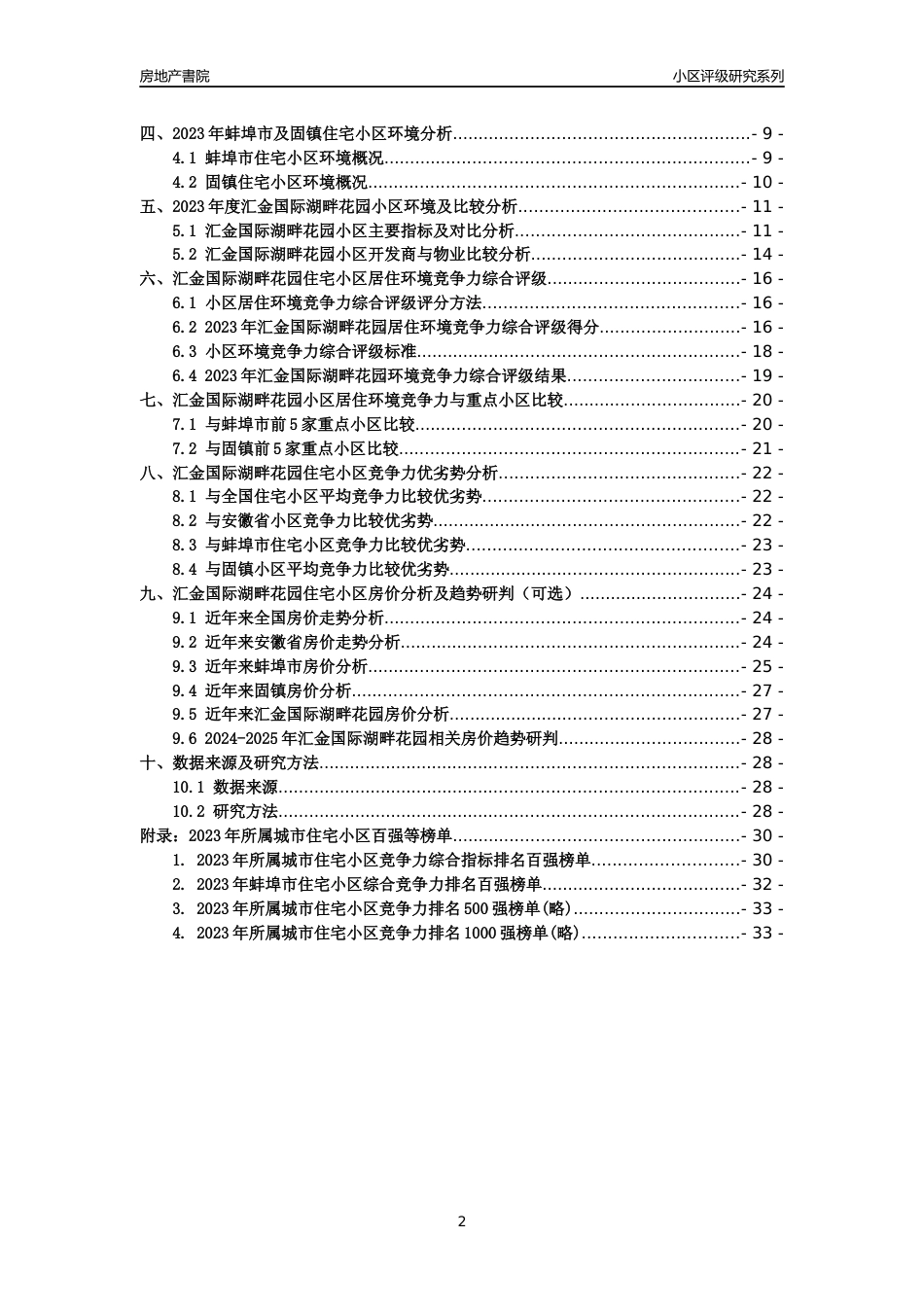 [小区点评]汇金国际湖畔花园(蚌埠固镇)小区居住环境竞争力评级及房价趋势分析报告(2024版)_第2页