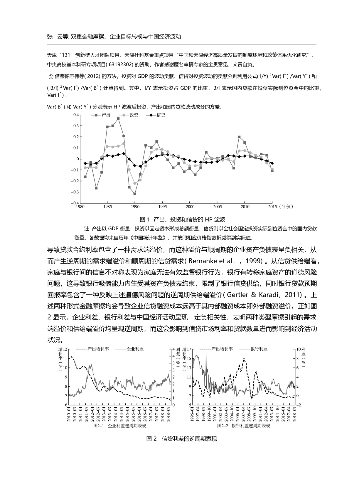 双重金融摩擦_企业目标转换与中国经济波动_张云_第1页
