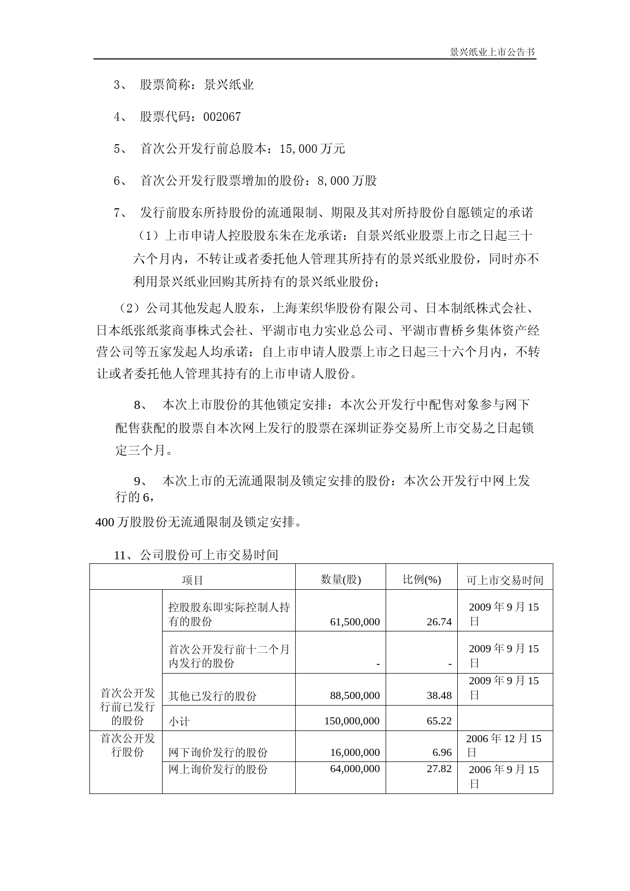 景兴纸业：景兴纸业首次公开发行股票上市公告书_第3页