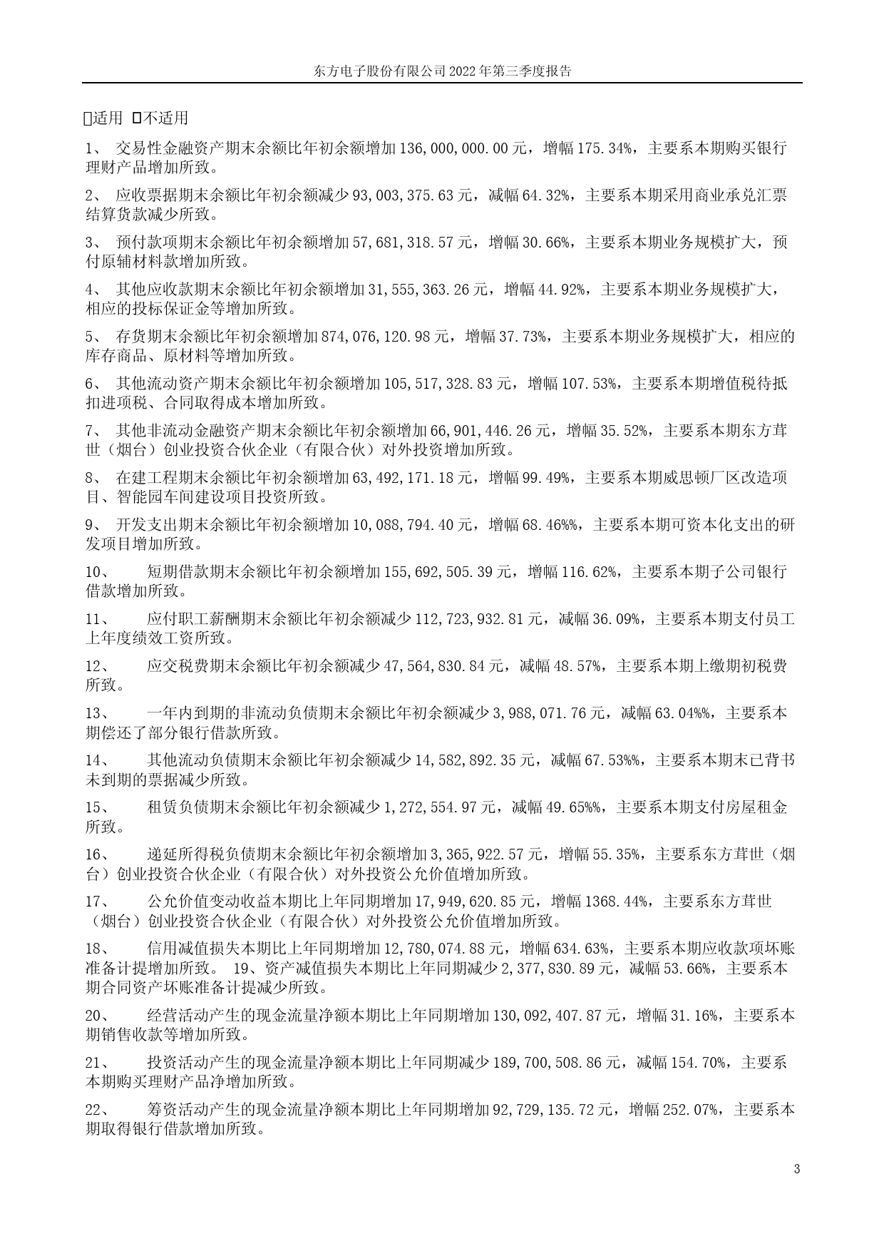 东方电子：2022年三季度报告_第3页