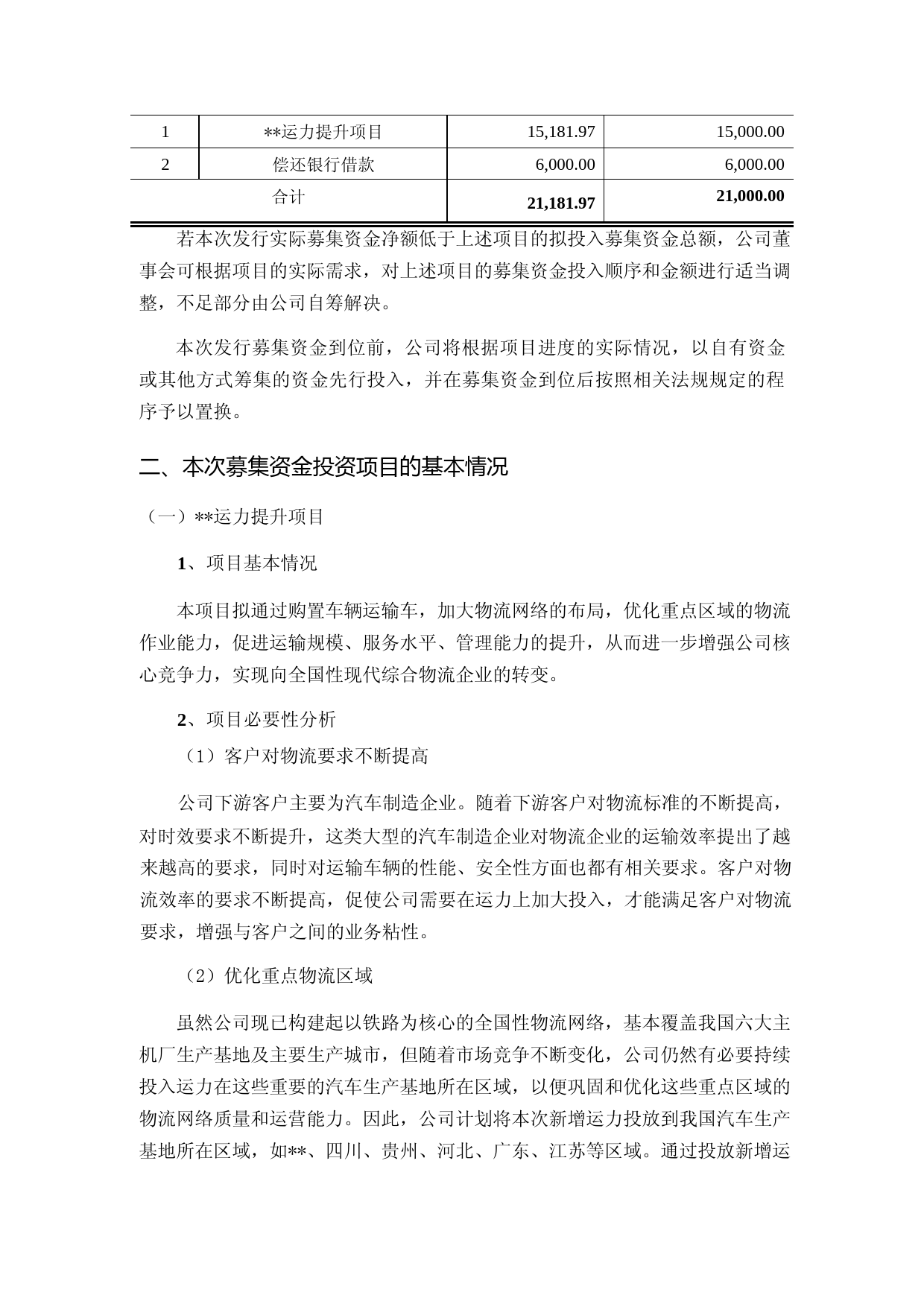 2022年度运力提升项目可行性分析报告_第2页